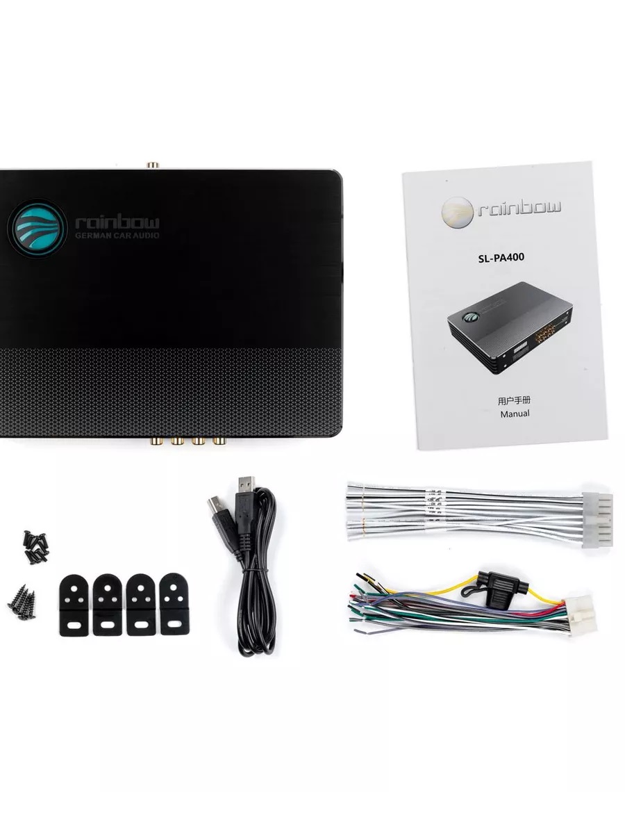 Rainbow | SL-PA400 | DSP 8 каналов (Hi-input 6 каналов, 2RCA IN,8RCA OUT) 8*55Вт, RemControl IN, | 5