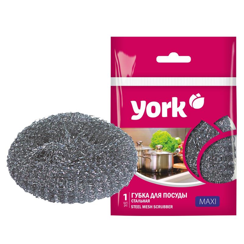 GRASS | York Макси | Губка для мытья посуды York Макси металлическая (80x80x40 мм)| превью 1