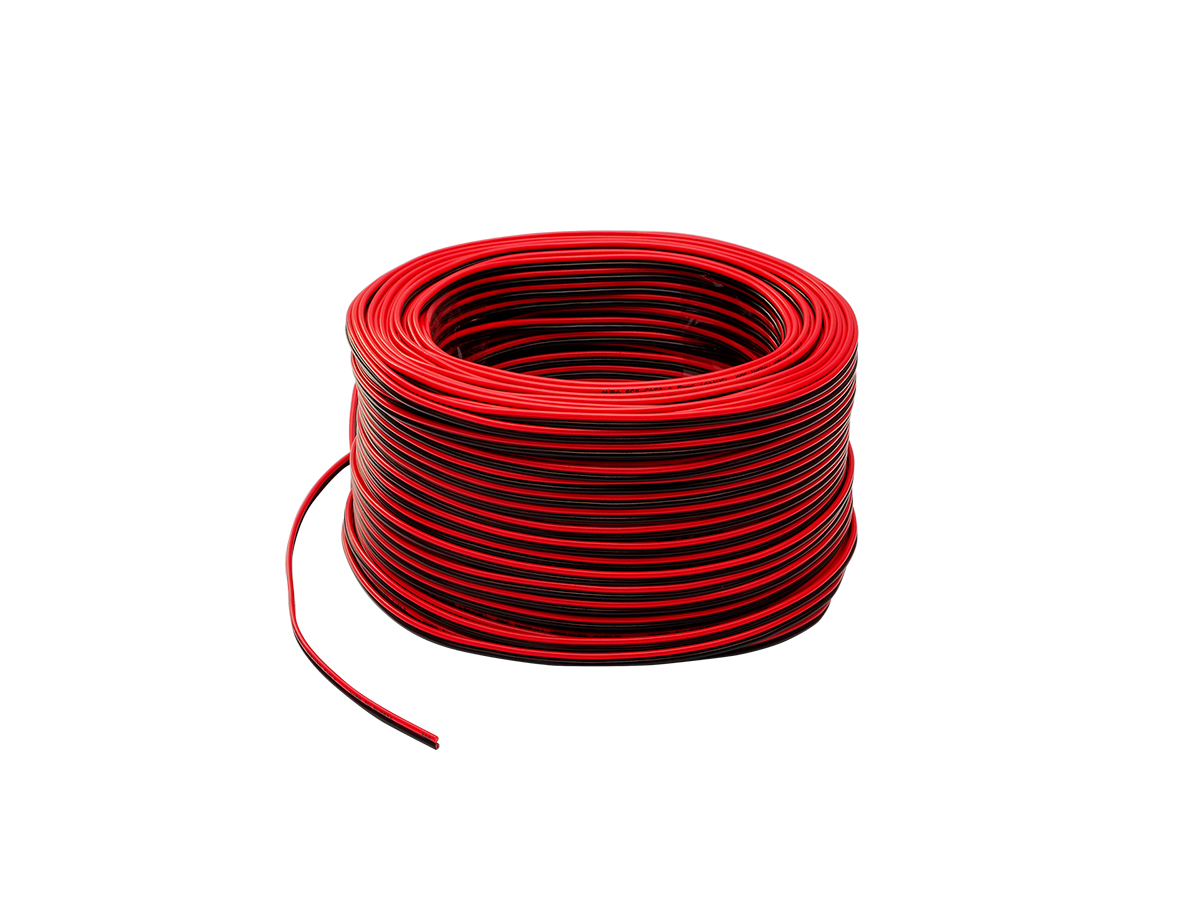 AurA | SCS-C075 | Кабель монтажный, МЕДЬ, красный/черный, 2x0.75мм, моток 100м. | 1