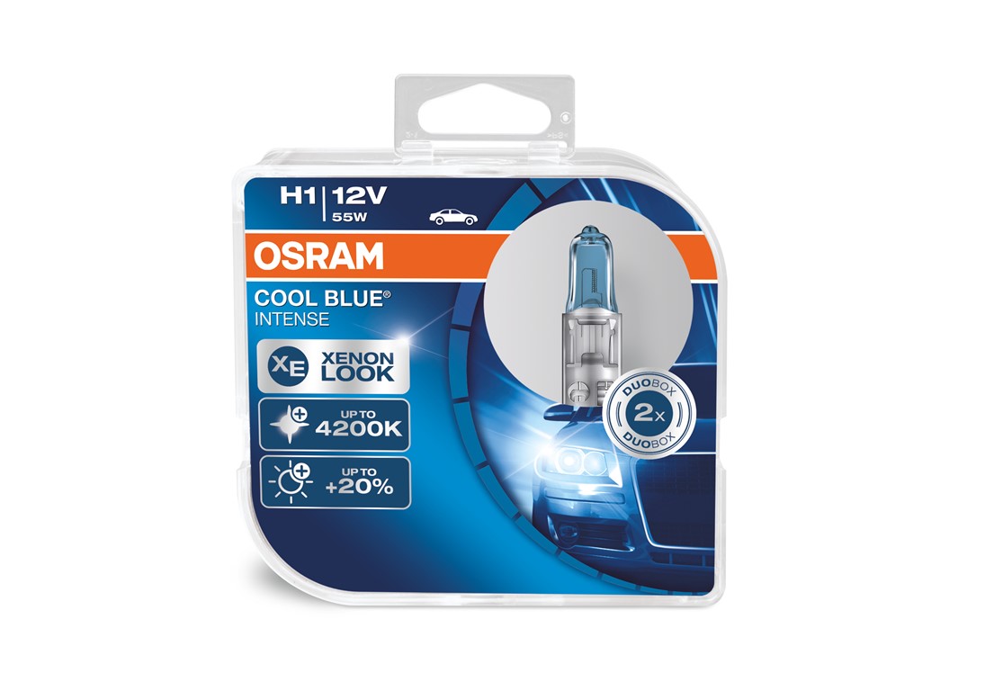 OSRAM | H1 64150 CBI DUOBOX  | Лампа H1 COOL BLUE 12V 55W - комплект 2шт. | превью 1