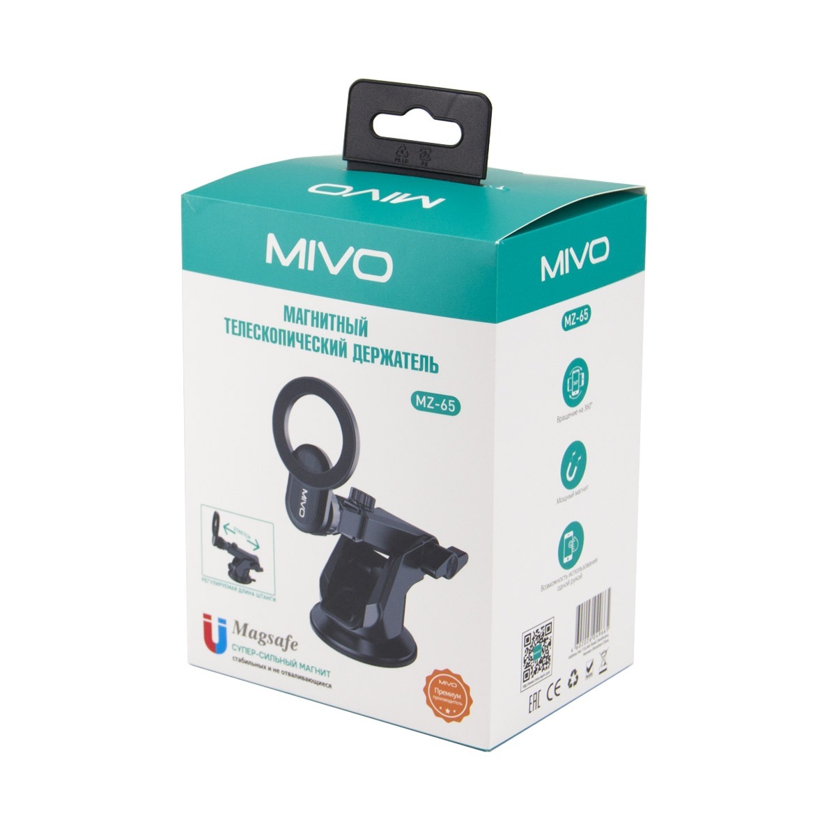 Mivo | MZ65  | Магнитный держатель для телефона на дефлектор | превью 3