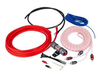 AurA | AMP-1208 | 2 канала, 8Ga (8мм²), держатель MiniANL 60A, RCA, клеммы, шестигранник, пакет | - 1